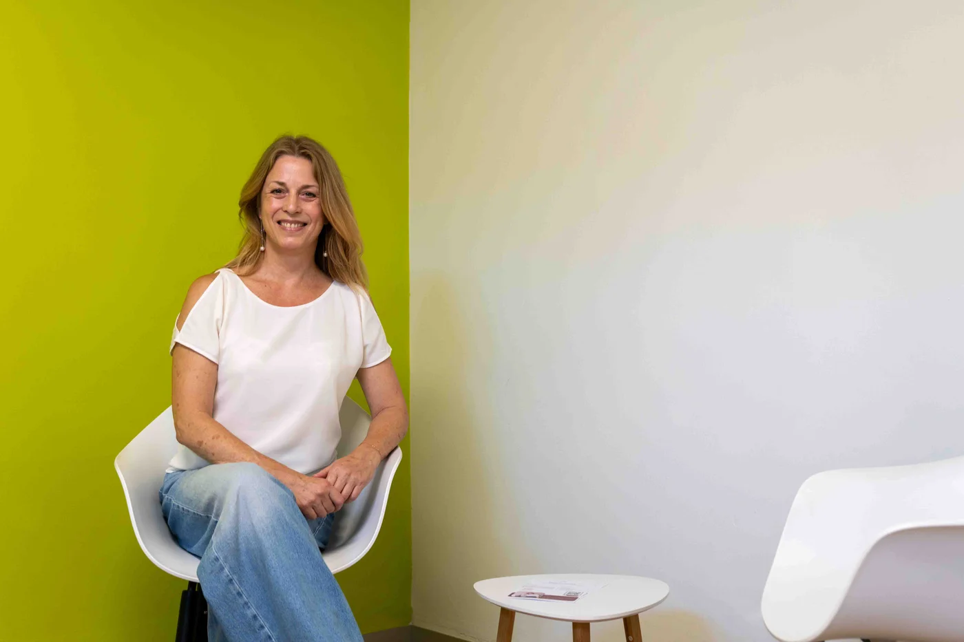 Liesbeth Verboomen in de gespreksruimte